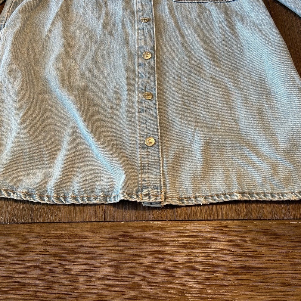 Zara Women’s Oversized Denim Shirt Dress. Size M-L Front Pocket. - Picture 9 of 9